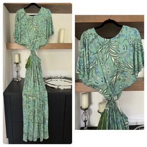 Farm Rio Dress- Open Sides, Twist Front, Keyhole Back